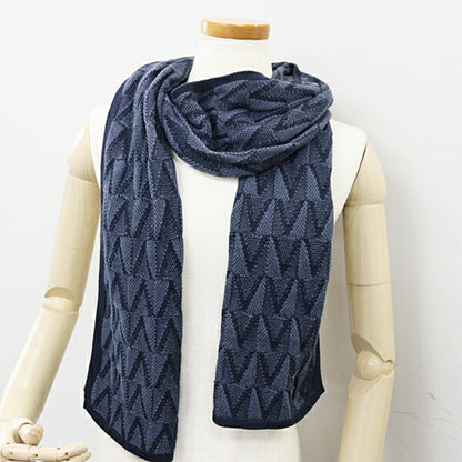 Louis Vuitton Scarf Echarpe Gaston V Grey 85% Cotton/15% Cashmere M70044