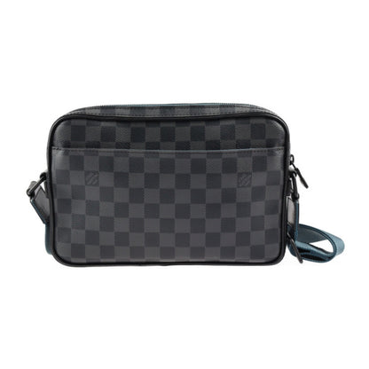 Louis Vuitton Louis Vuitton Alpha Messenger Shoulder Bag N40188 Damier Graphite Canvas Leather Black