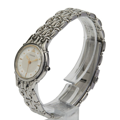 Seiko Credor Watch 7371-5030 Quartz White Dial Stainless Steel