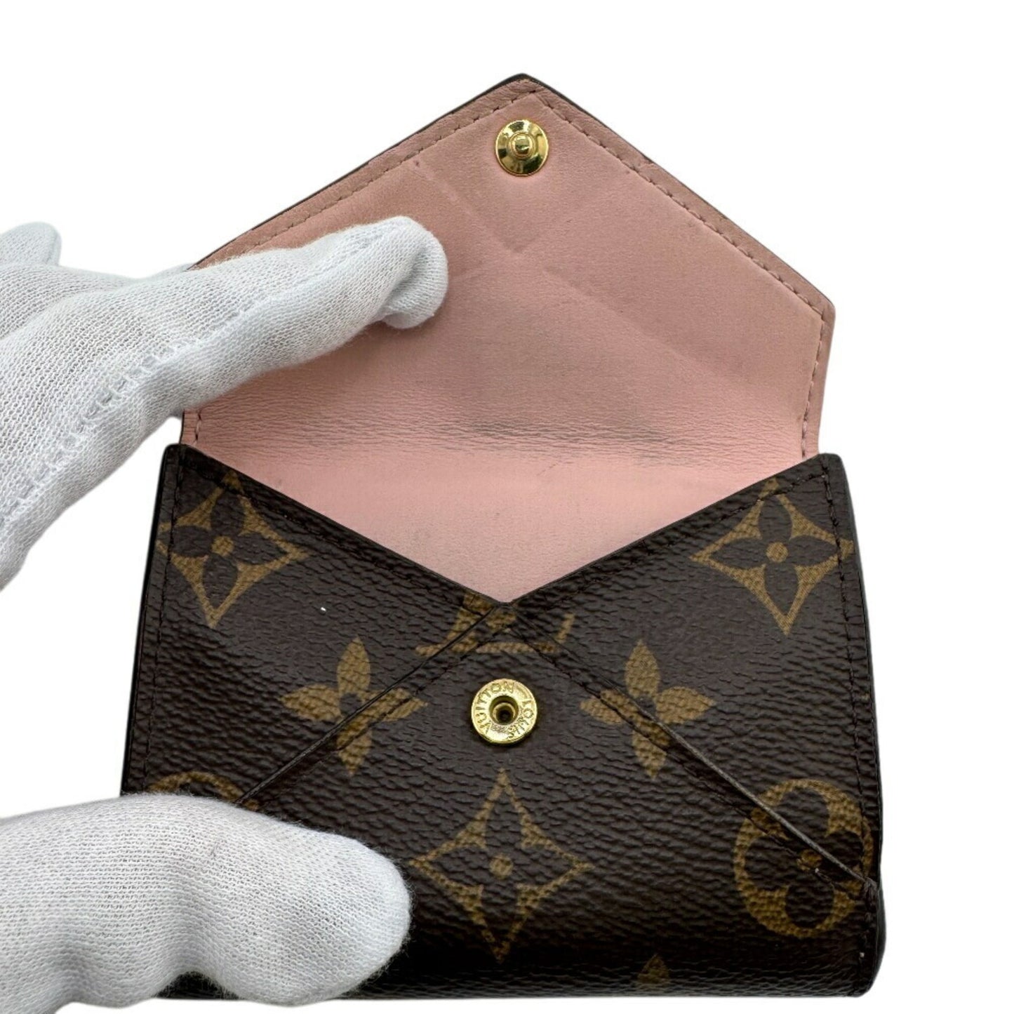 Louis Vuitton M81665 Portefeuille Celeste Compact Wallet Monogram Trifold Brown
