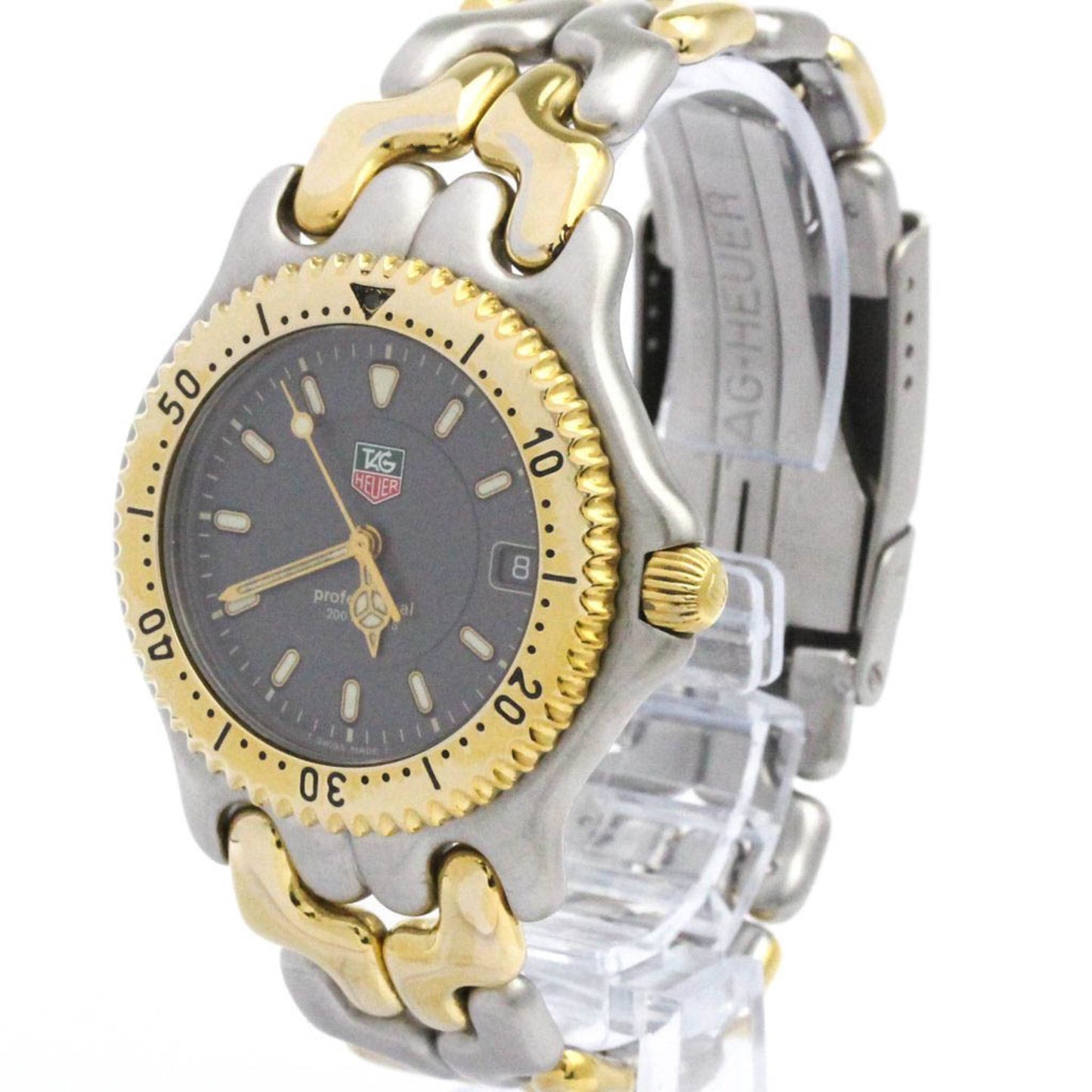 Tag Heuer Sel Professional 200M Gold Plated Steel Watch Wg1120 Polished