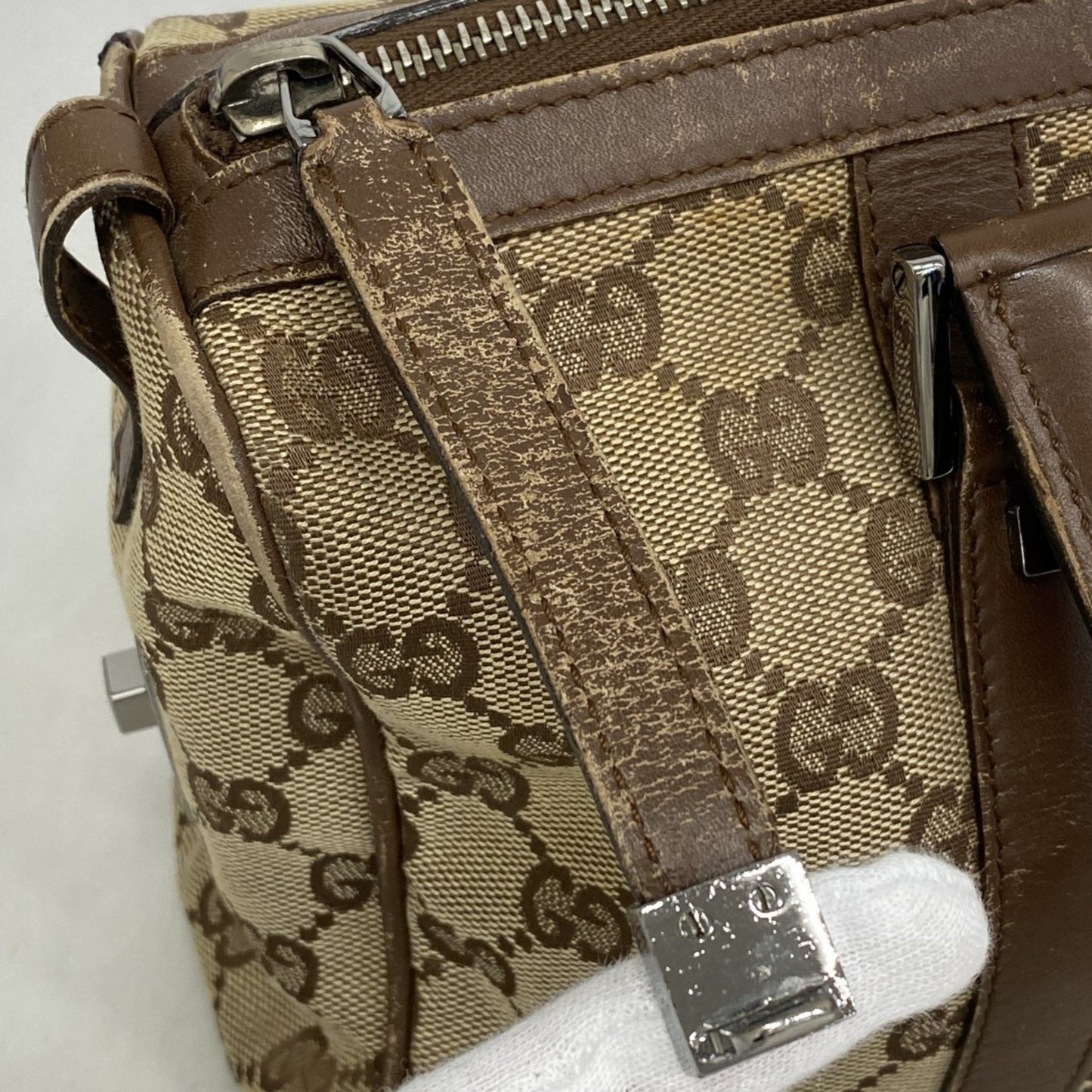 Gucci Gg Canvas Handbag 30458 Brown