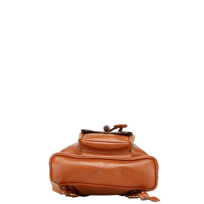 Gucci Bamboo Backpack 003 1998 0030 Brown Leather