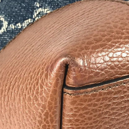 Gucci 631685 Denim Overture Ophidia Gg Medium Tote Bag Shoulder In And Leather