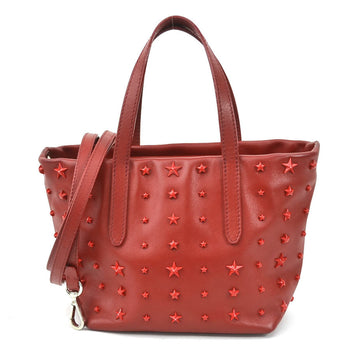 Jimmy Choo Handbag Shoulder Bag Leather Red