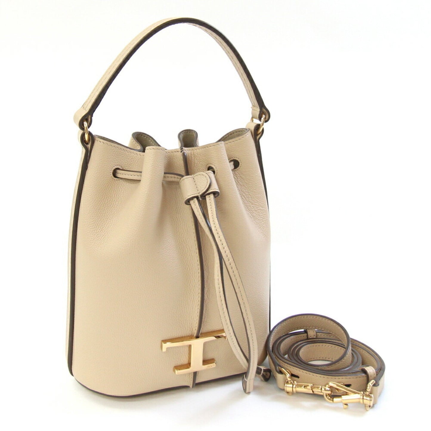 Tod'S T-Timeless Micro Bucket Bag Xbwtsaq0000Q8E Beige Leather