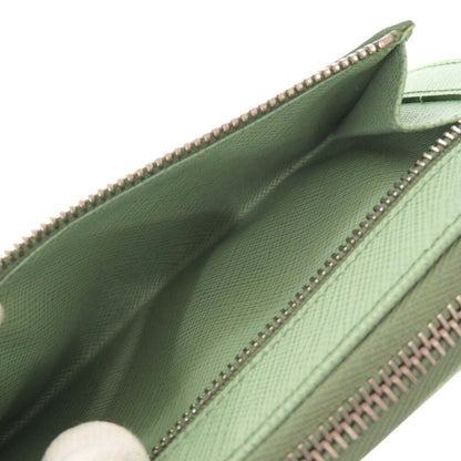 Like New Prada Saffiano Green L-Shaped Long Wallet 0372Prada