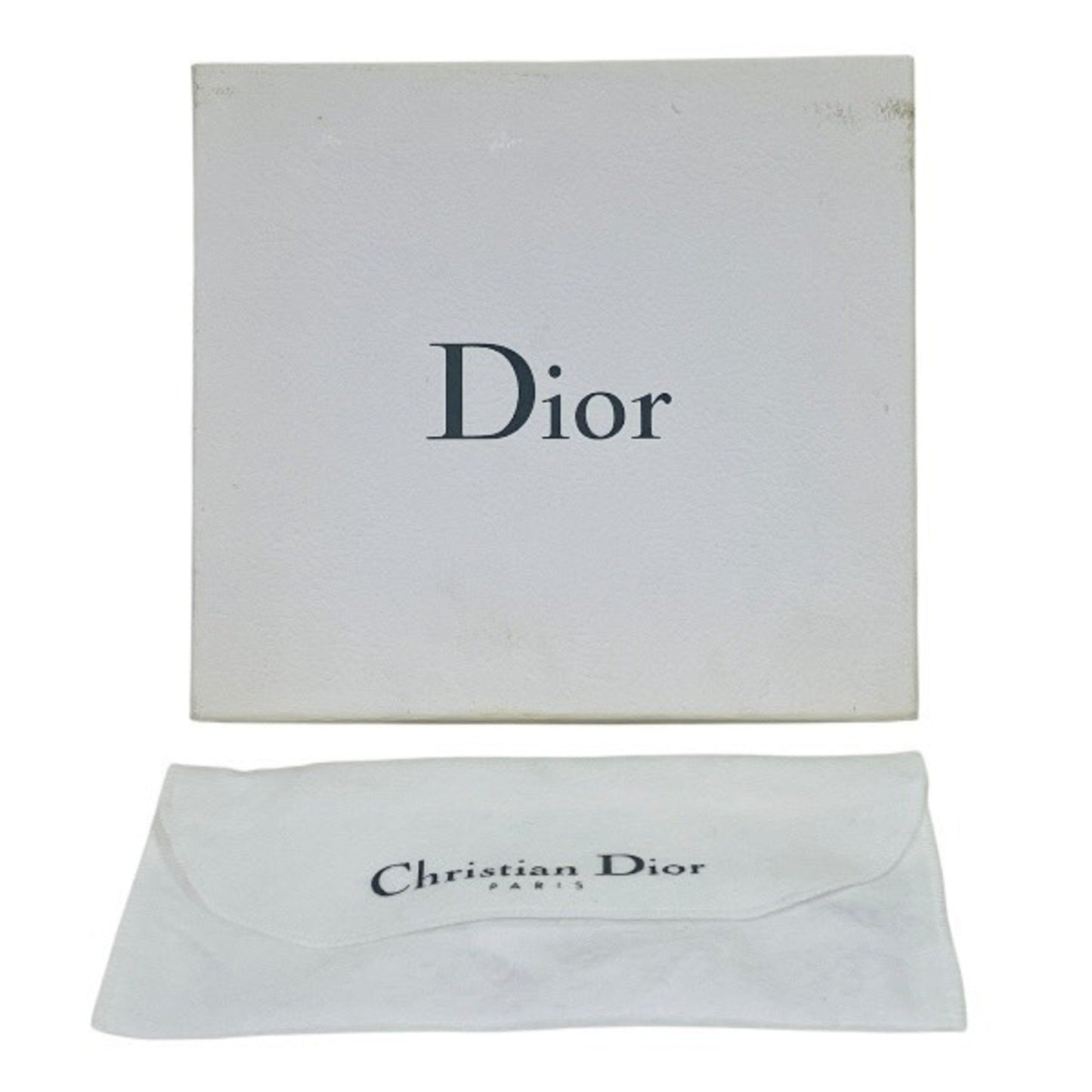 Christian Dior Dior Trotter Saddle D Charm Black Long Wallet Tri-Fold