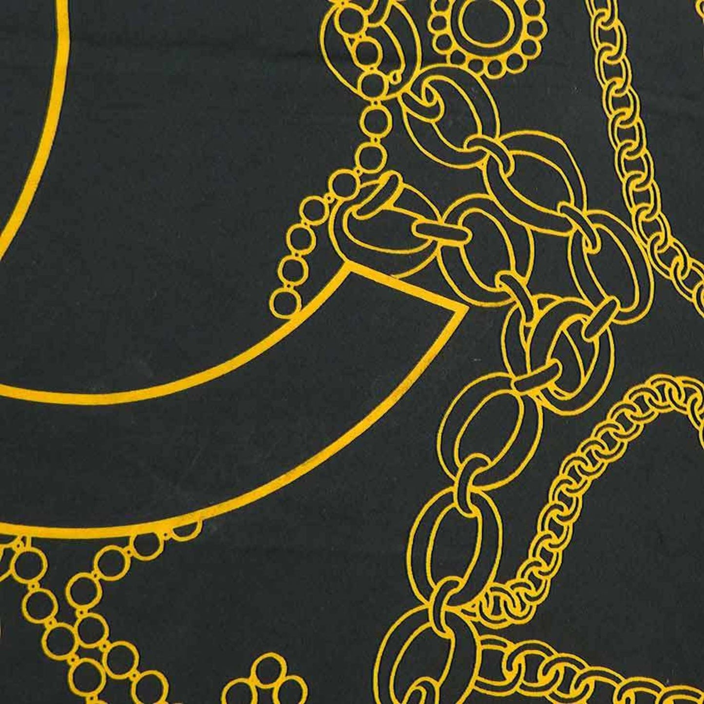 Chanel Scarf/Muffler Silk Black/Yellow