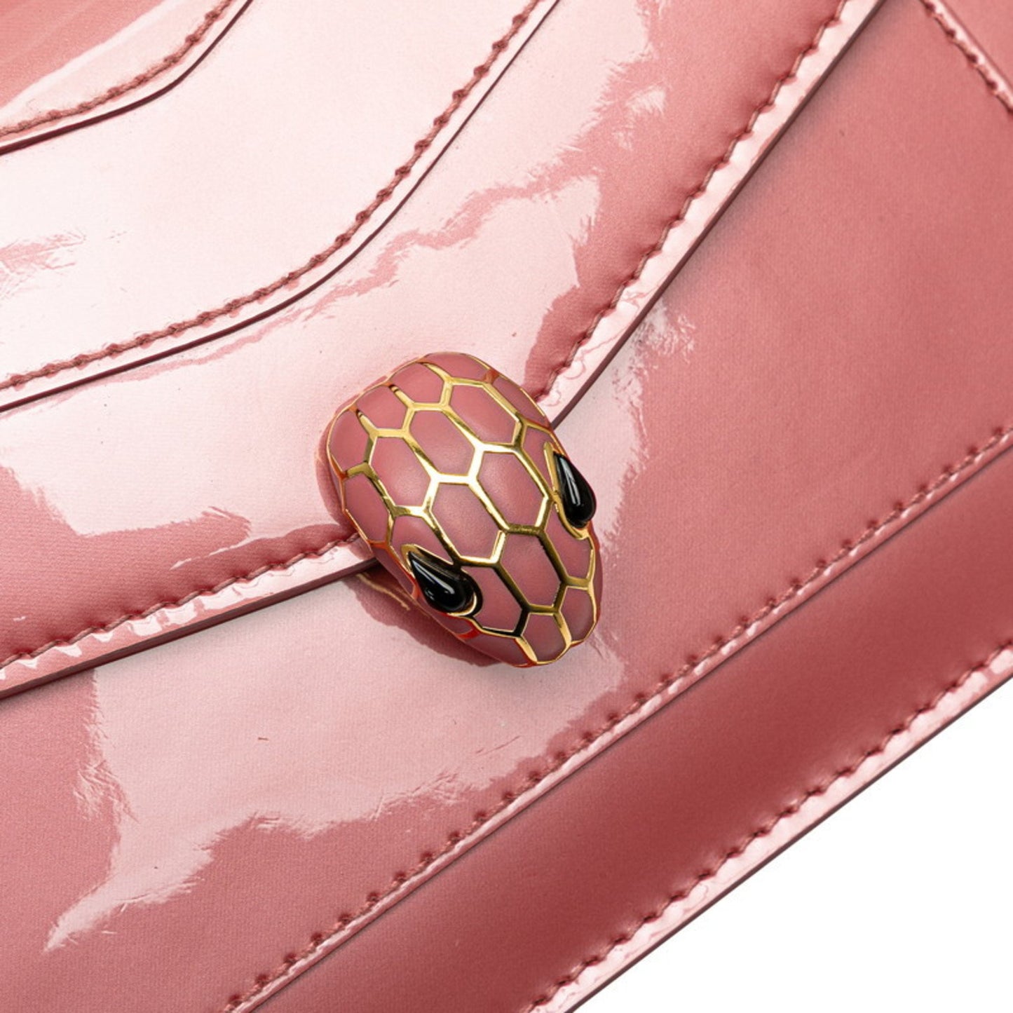Bvlgari Serpenti Forever Chain Shoulder Bag In Pink Enamel