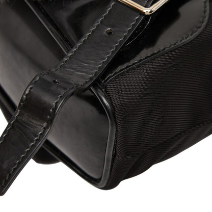 Gucci Bamboo Mini Backpack 003.1998.0030 Black Nylon Leather