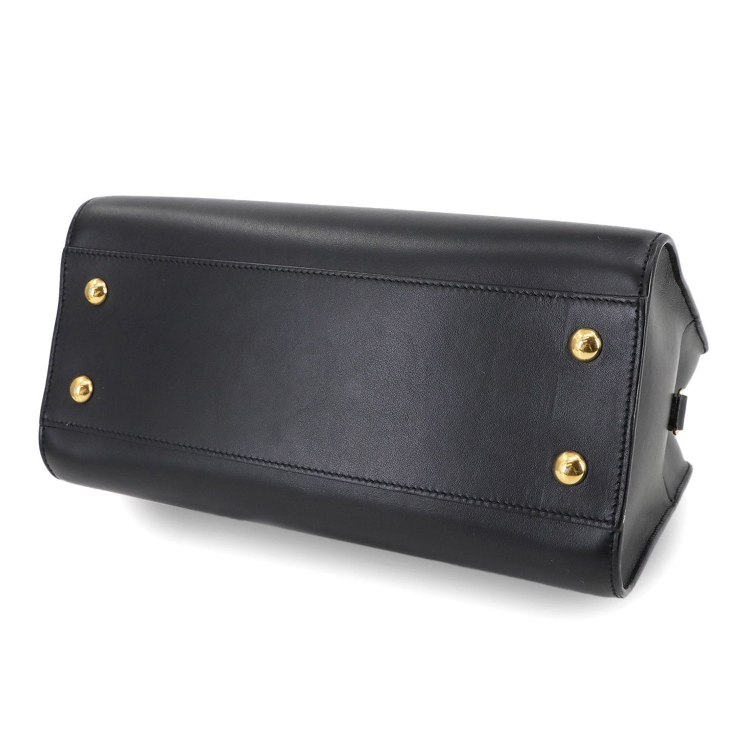 Saint Laurent Baby Cabas 2-Way Hand/Shoulder Bag In Black Leather