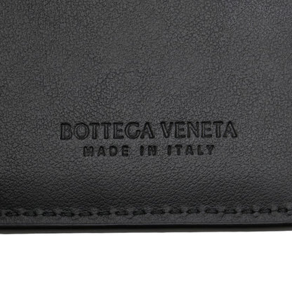 Bottega Veneta Maxi Intrecciato Cassette Business Card Case/Card Case/Pass Case In Black Leather