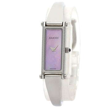 Gucci 1500L Square Face Bangle Watch Stainless Steel Ss