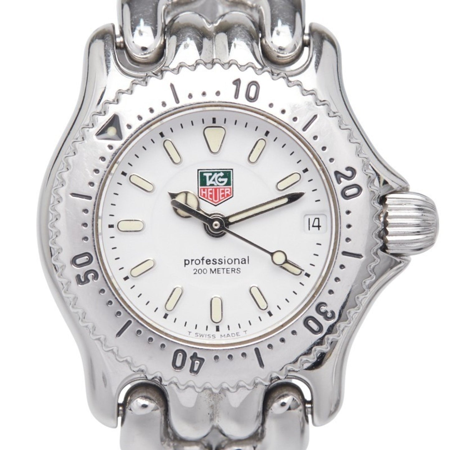 Tag Heuer Cell Watch Wg1410-0 Quartz White Dial Stainless Steel