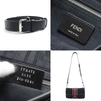 Fendi Zucca Men'S Zucca Shoulder Bag Black