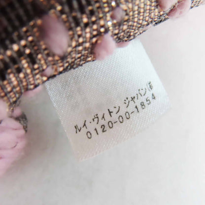 Louis Vuitton M70466 Echarpe Logomania Shine Wool And Silk Rose Ballerine Fringed Knit Scarf