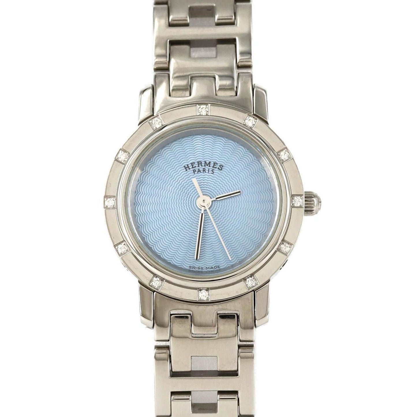 Herms Clipper Nacle 12P Cl4.230 Stainless Steel Quartz Watch