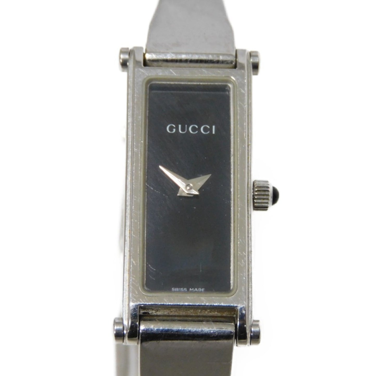 Gucci Bangle Watch Black Dial Quartz Ss 1500L