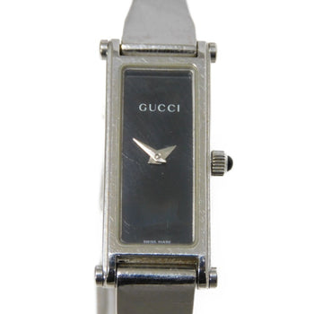 Gucci Bangle Watch Black Dial Quartz Ss 1500L