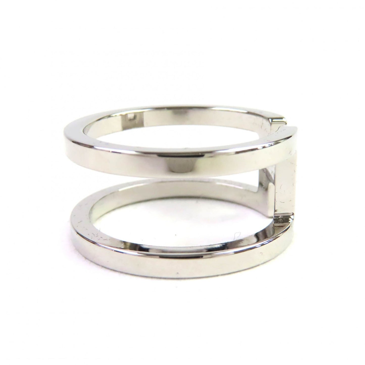 Hermes H. En Long Palladium Scarf Ring