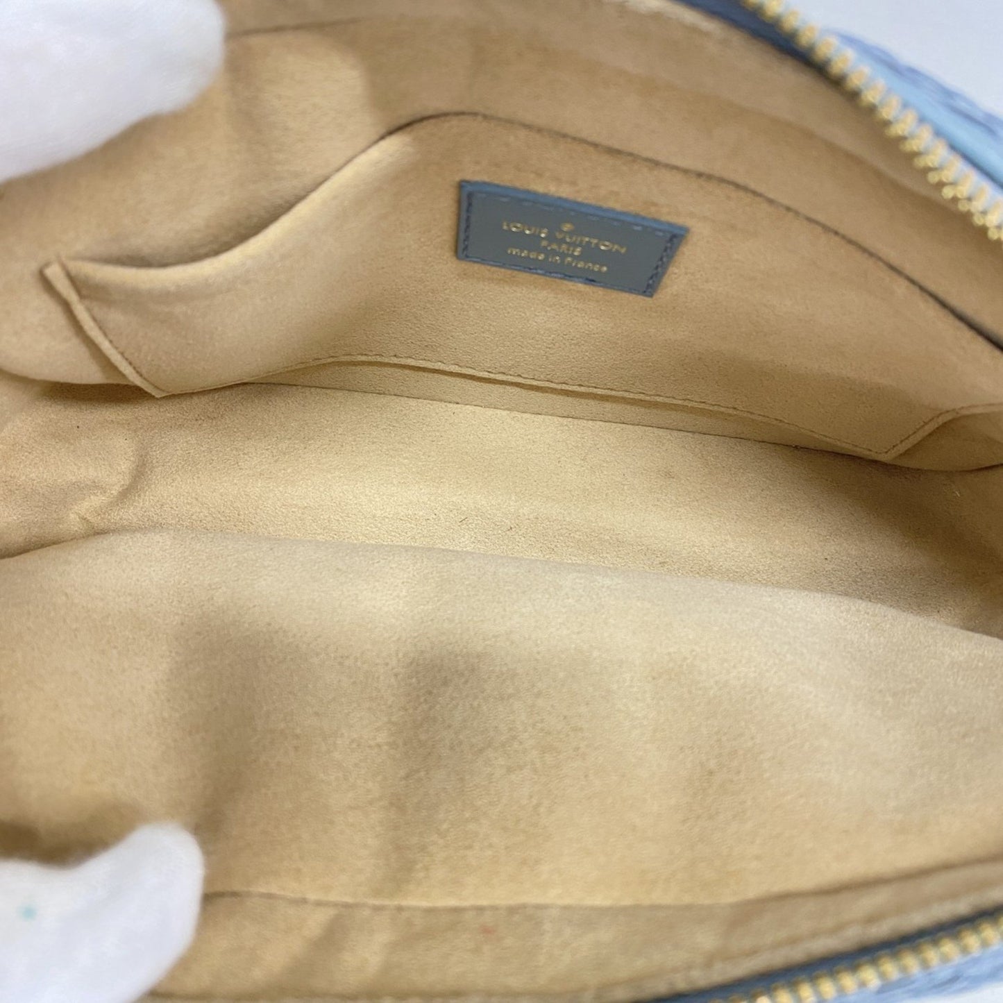 Louis Vuitton Damier Giant Troca Pm Shoulder Bag M59115 Glacier Blue