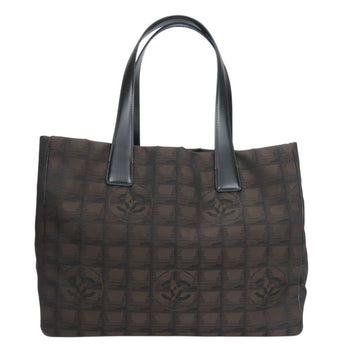 Chanel Tote Bag Mm New Travel Line Jacquard Nylon Maroon