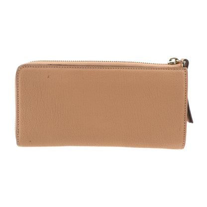 Chlo Chloe Twisted Bow Long Wallet 3P0762 Leather Beige Gold Hardware L-Shaped Zipper