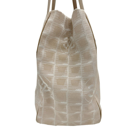 Chanel New Travel Line Tote Bag Beige Nylon 1 2008