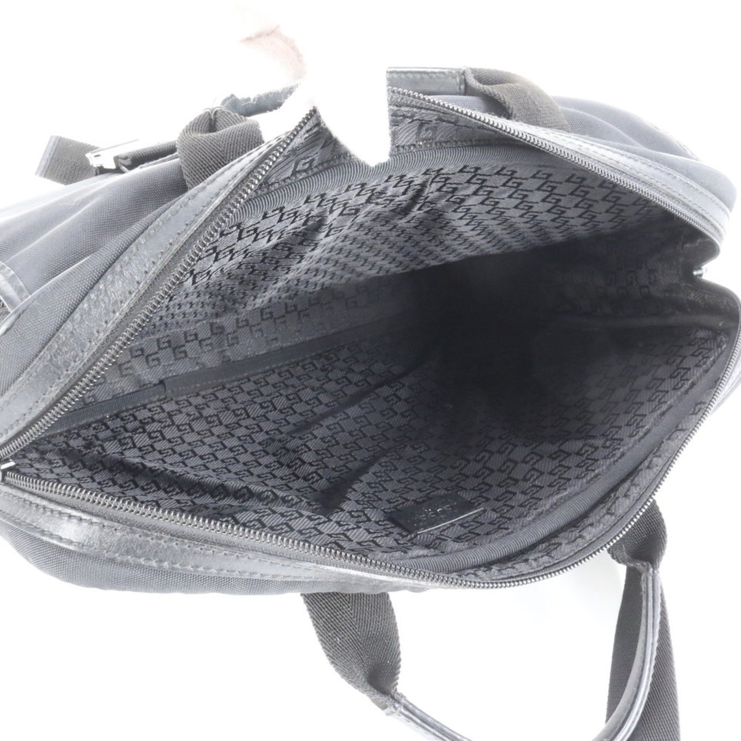 Gucci 131205 Leather 2-Way Briefcase/Tote Bag In Black