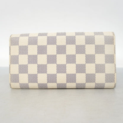 Louis Vuitton Damier Azur Portefeuille Sarah Long Wallet N61735 White