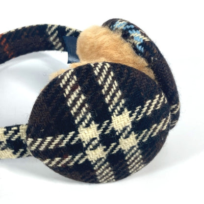 Burberry Check Accessories Earmuffs Wool Kids Brown