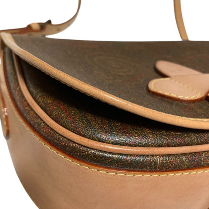 Etro Paisley Crossbody Flap Shoulder Bag In Natural