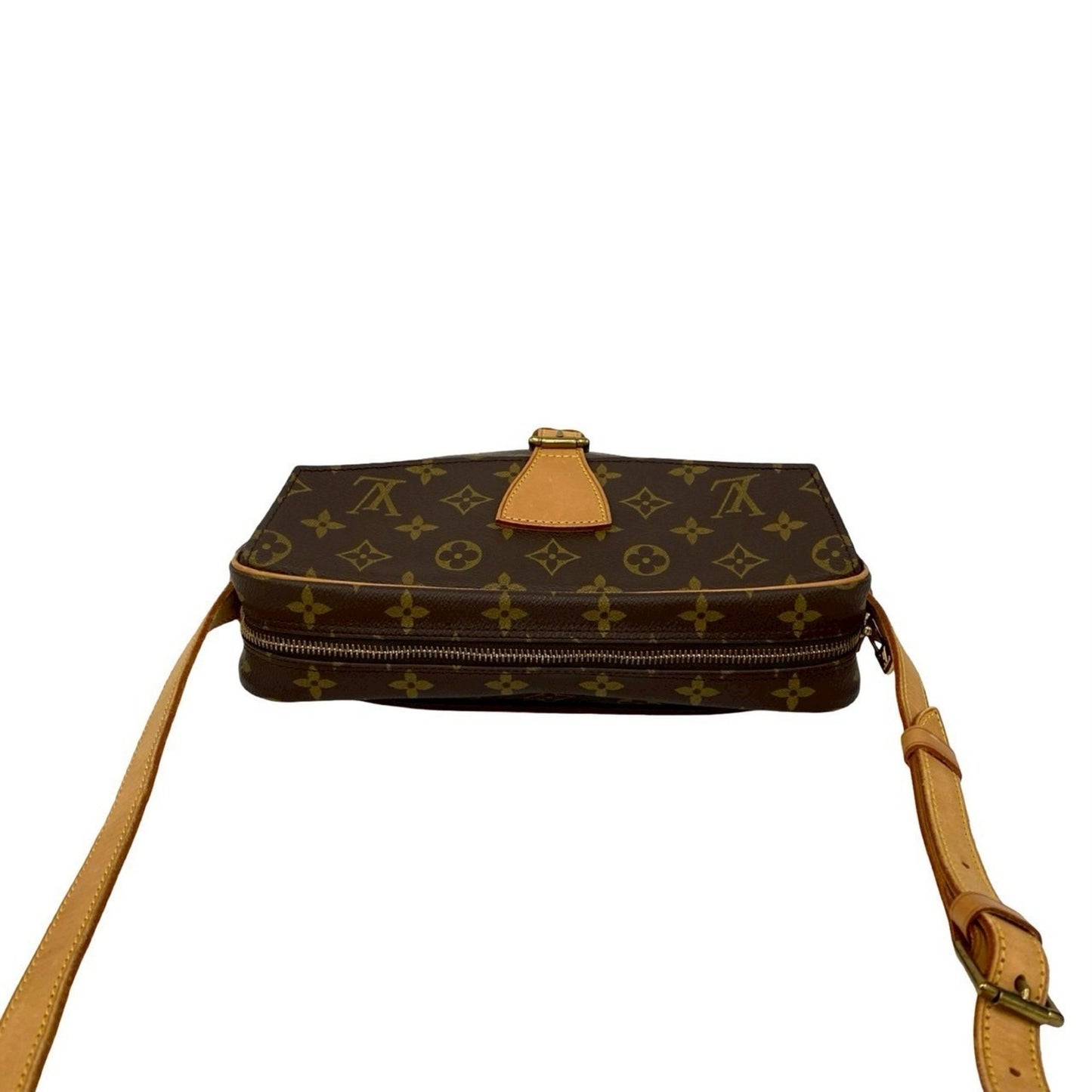 Louis Vuitton Vintage Jeune Fille Mm Monogram Leather Shoulder Bag/Pochette Brown 193-4