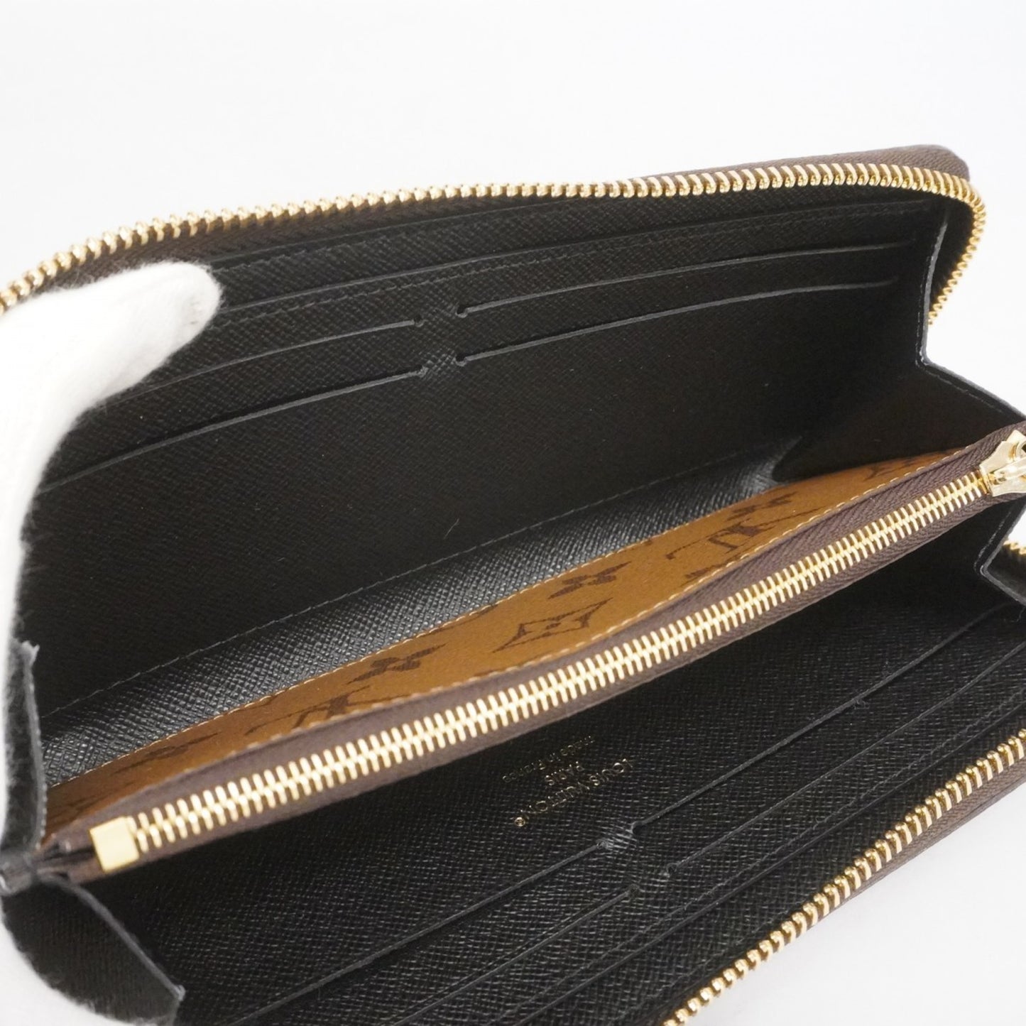 Louis Vuitton Monogram Reverse Portefeuille Clemence Long Wallet M82336 Brown