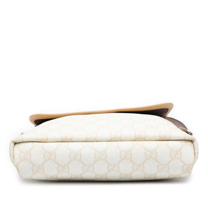 Gucci Gg Supreme Shoulder Bag/Messenger Bag 223666 Beige/Brown Leather