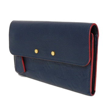 Louis Vuitton Louis Vuitton Long Wallet Portefeuille Pont Neuf Lv Flower Navy Red Monogram