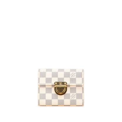 Louis Vuitton Damier Azur Portefeuille Koala Tri-Fold Wallet N60013 White