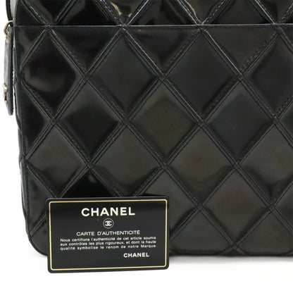 Chanel Bicolore Shoulder Bag In Enamel And Patent Leather