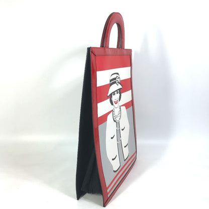 Chanel Chocolate Bar Vertical Tote Bag Bag Hand Bag Red
