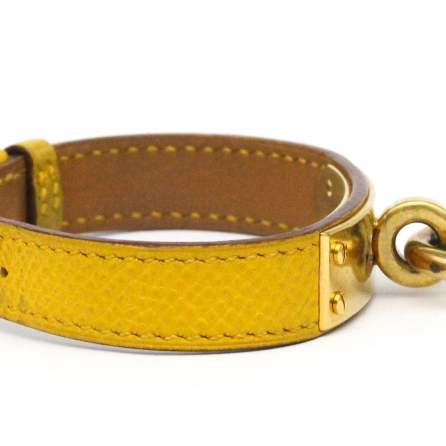 HERMES Kelly Watch Gold Plated Leather Quartz