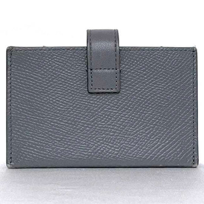 Celine Card Case Accordion F-21339 Grey Holder Leather Celine