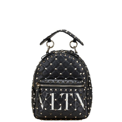 Valentino Rockstud Backpack In Black Leather