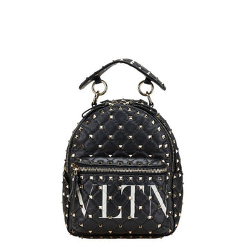 Valentino Rockstud Backpack In Black Leather