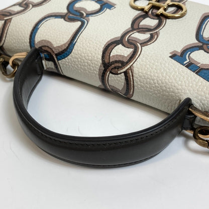 Salvatore Ferragamo 2Way Shoulder Bag Hand Bag Whitebased Goldhardware