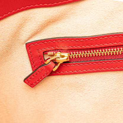 Gucci Chain Shoulder Bag Handbag Tote 453561 Red Leather