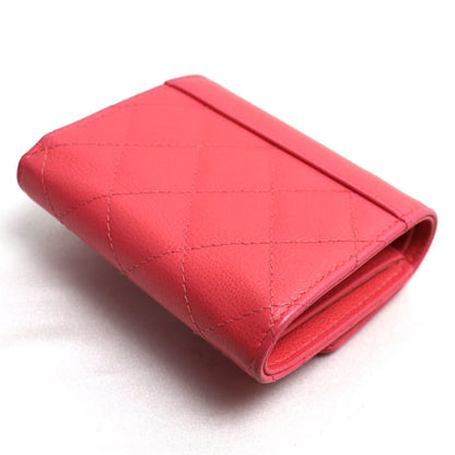 Chanel Matelasse Small Flap Wallet Trifold Pink