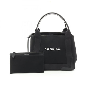 Balenciaga Navy Cabas S Navy Cabas Tote Bag Canvas Leather