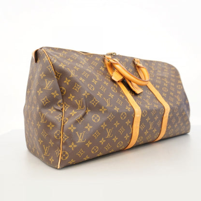 Louis Vuitton Monogram Keepall 55 Boston Bag M41424 Brown