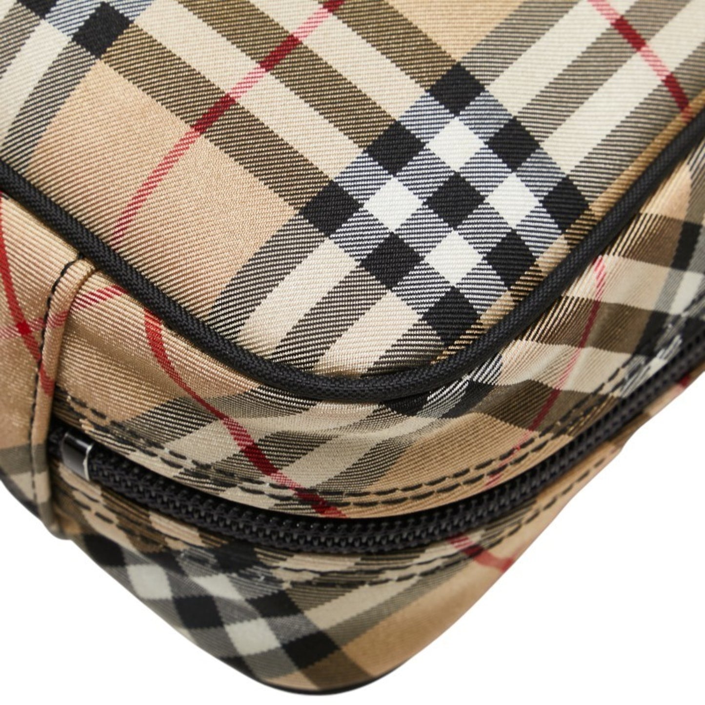 Burberry Nova Check Mini Handbag In Beige And Multicolor Canvas